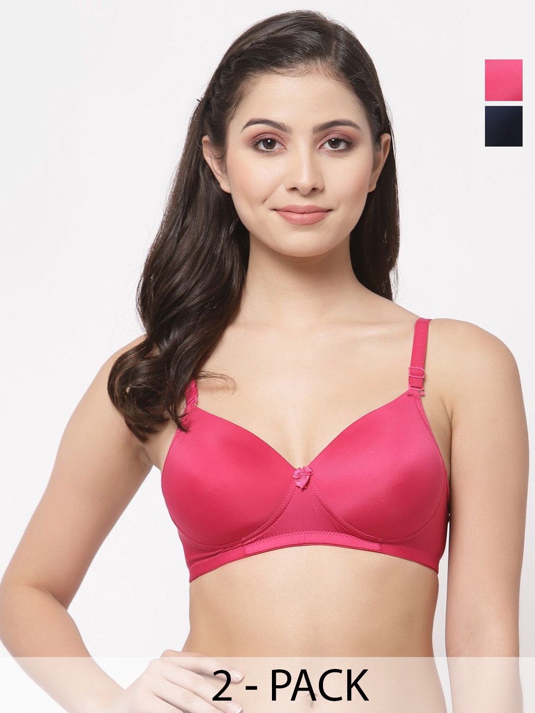 College Girl Pack of 2 Full Coverage Lightly Padded All Day Comfort T-shirt Bra, Blue
College Girl Pack of 2 Full Coverage Lightly Padded All Day Comfort T-shirt Bra, Blue