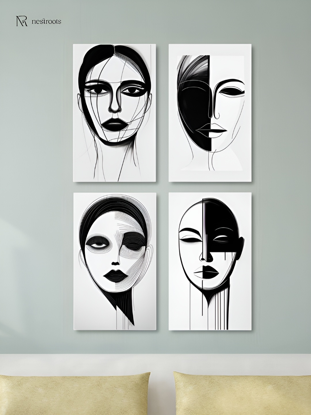 nestroots Monochrome Elegance: Woman's Captivating Portrait Black 4 Pieces Canvas Wall Art
nestroots Monochrome Elegance: Woman's Captivating Portrait Black 4 Pieces Canvas Wall Art
