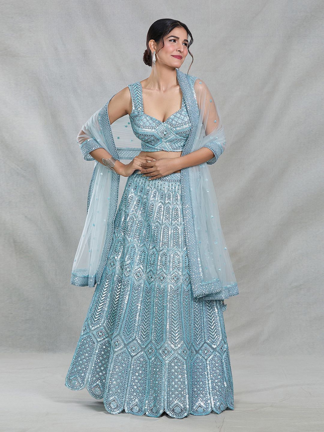 Samyukta Singhania Embellished Sequinned Ready to Wear Lehenga & Blouse With Dupatta, Blue
Samyukta Singhania Embellished Sequinned Ready to Wear Lehenga & Blouse With Dupatta, Blue