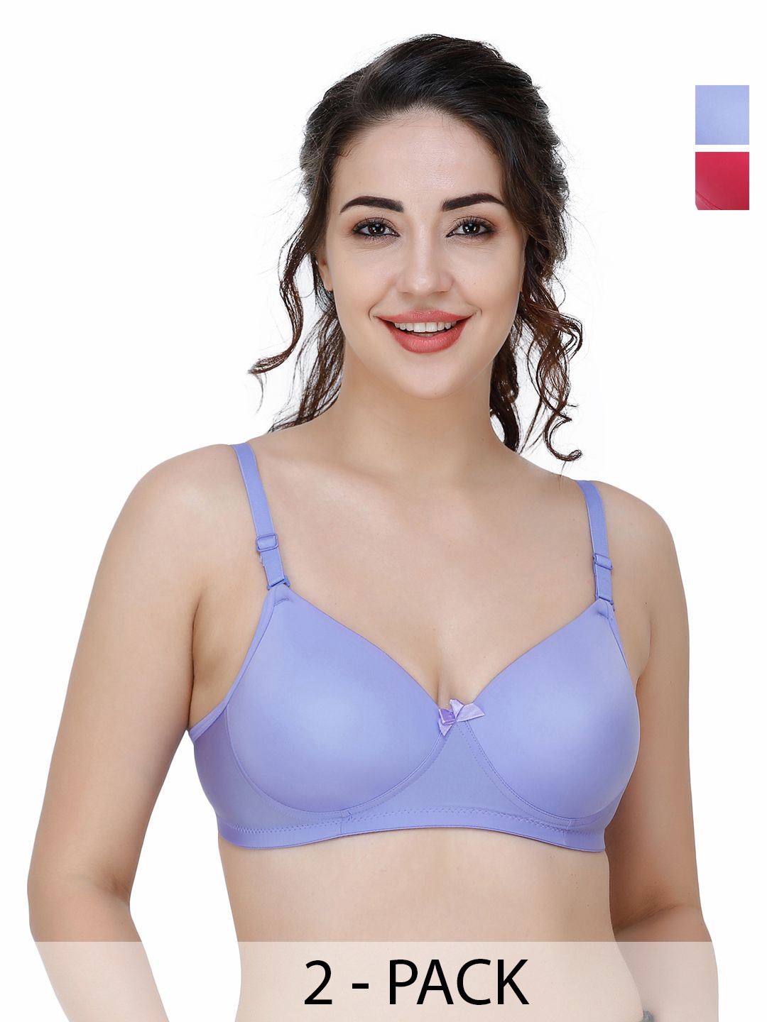 College Girl Women Pack of 2 T-shirt Seamless Full Coverage Lightly Padded Bra, Pink
College Girl Women Pack of 2 T-shirt Seamless Full Coverage Lightly Padded Bra, Pink