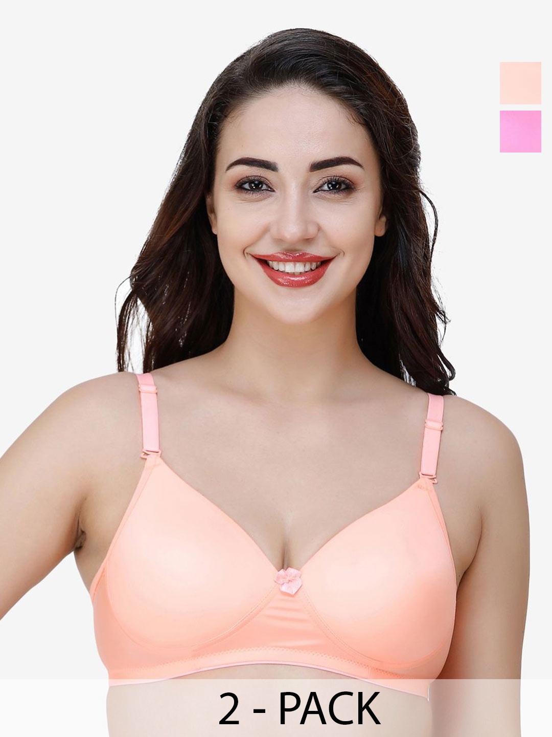 College Girl Women Pack of 2 T-shirt Seamless Full Coverage Lightly Padded Bra, Pink
College Girl Women Pack of 2 T-shirt Seamless Full Coverage Lightly Padded Bra, Pink