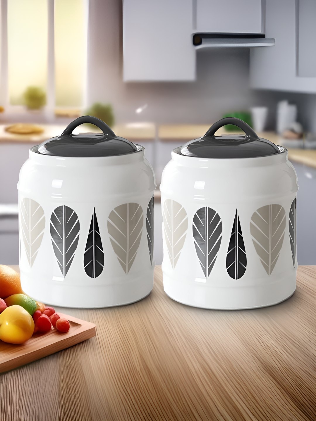 The Better Home Grey & WHite 2 Pieces Printed Ceramic Easy to Clean Jar With Lid 2.5L
The Better Home Grey & WHite 2 Pieces Printed Ceramic Easy to Clean Jar With Lid 2.5L