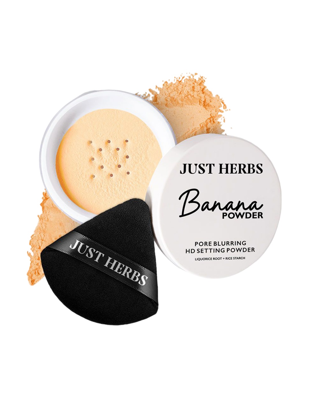 Just Herbs HD Setting Pore Blurring Powder With Liquorice Root & Rice Starch-15g-Banana, Yellow
Just Herbs HD Setting Pore Blurring Powder With Liquorice Root & Rice Starch-15g-Banana, Yellow