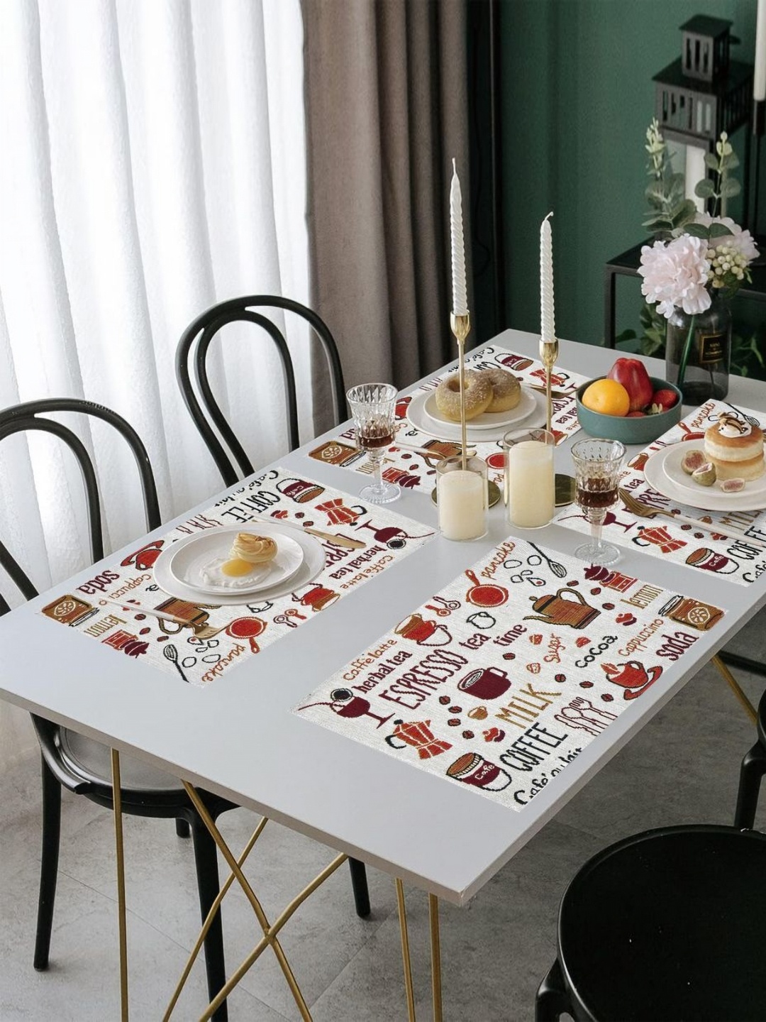 PRAKARTIK Set of 4 White & Red Floral Printed Rectangle Shaped Cotton Dining Table Mats
PRAKARTIK Set of 4 White & Red Floral Printed Rectangle Shaped Cotton Dining Table Mats