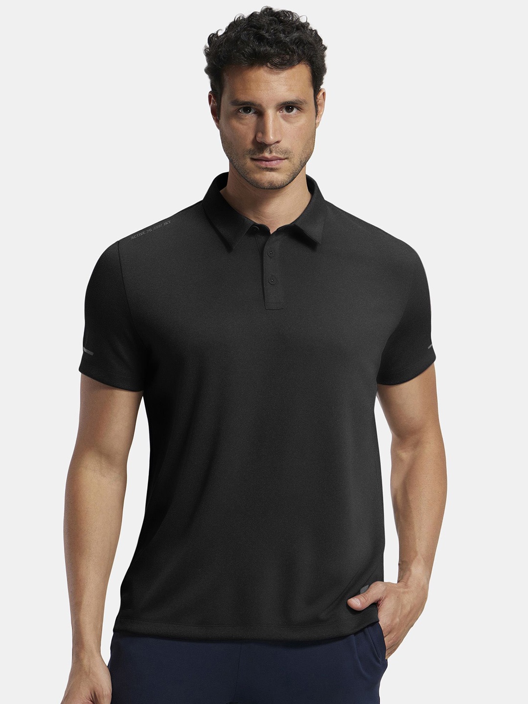 Jockey Recycled Microfiber Elastane Stretch Polo Tshirt with Breathable Mesh - MV41, Black
Jockey Recycled Microfiber Elastane Stretch Polo Tshirt with Breathable Mesh - MV41, Black