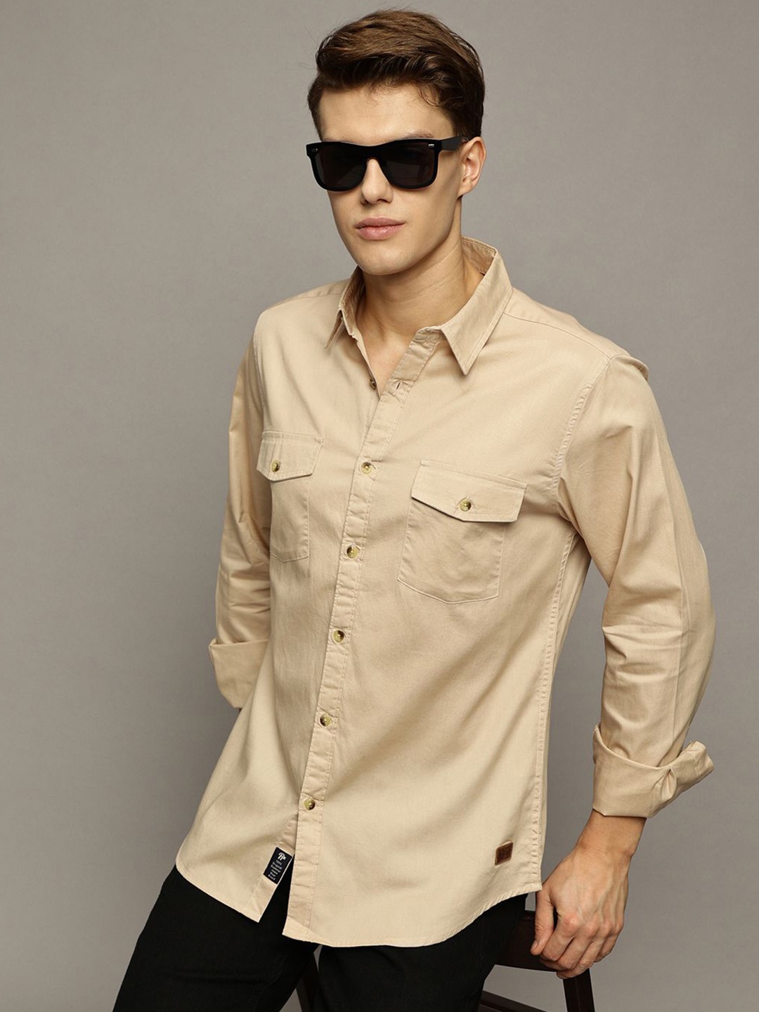The Roadster Lifestyle Co. Men Premium Spread Collar Solid Cotton Casual Shirt, Beige
The Roadster Lifestyle Co. Men Premium Spread Collar Solid Cotton Casual Shirt, Beige