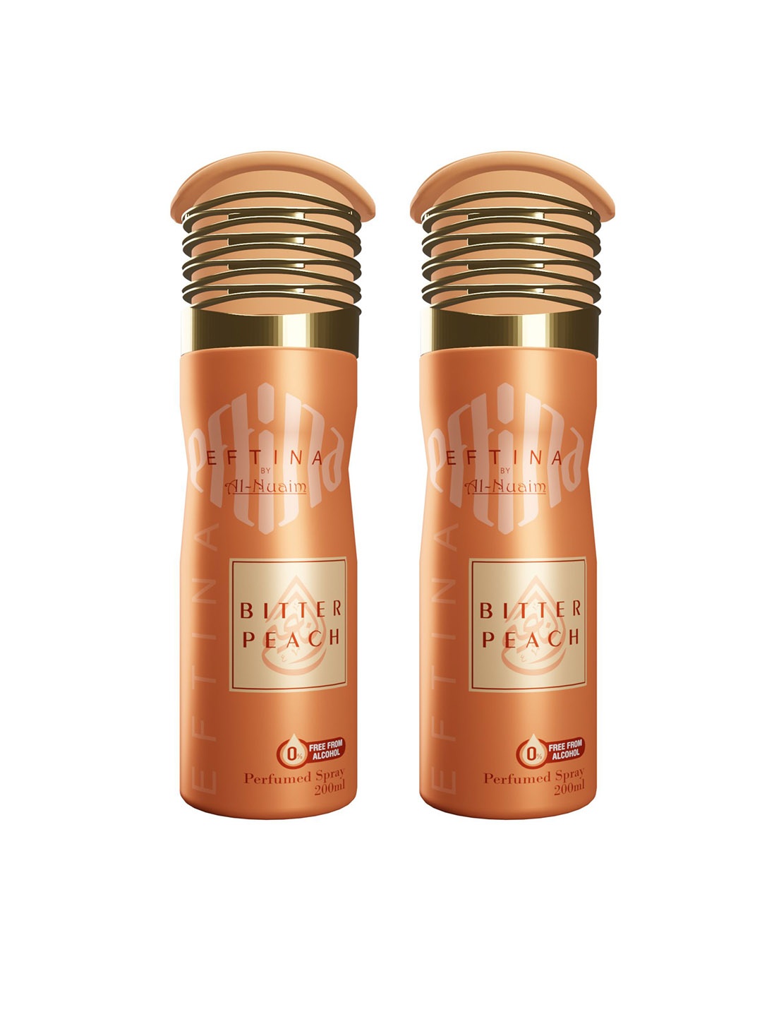 Al-Nuaim Set of 2 Bitter Peach Alcohol-Free Long Lasting Deodorant - 200 ml each, Orange
Al-Nuaim Set of 2 Bitter Peach Alcohol-Free Long Lasting Deodorant - 200 ml each, Orange
