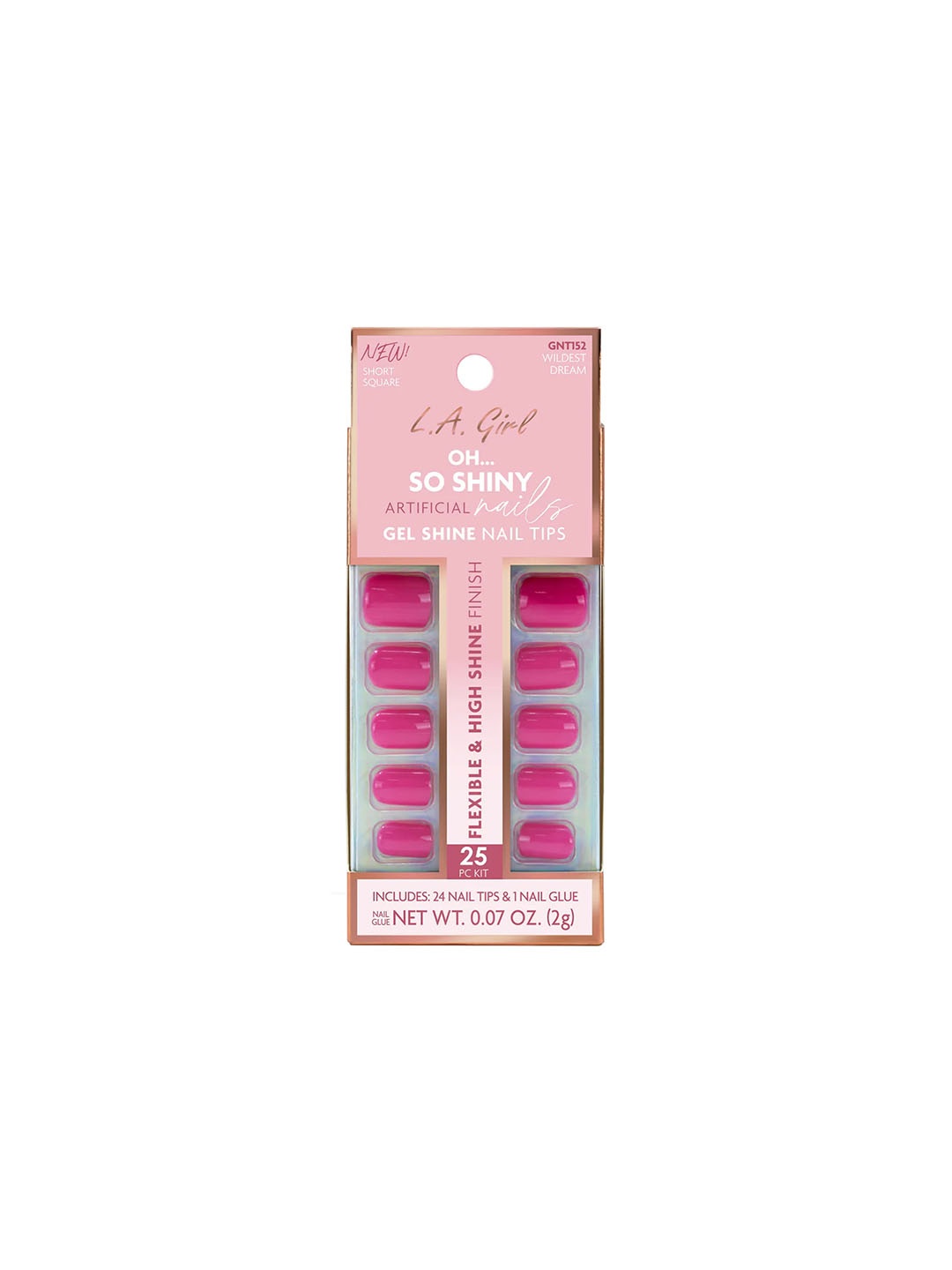 L.A Girl 24 Pieces Oh So Shiny Artificial Nail Tips with 1 Nail Glue - Wildest Dream, Pink
L.A Girl 24 Pieces Oh So Shiny Artificial Nail Tips with 1 Nail Glue - Wildest Dream, Pink