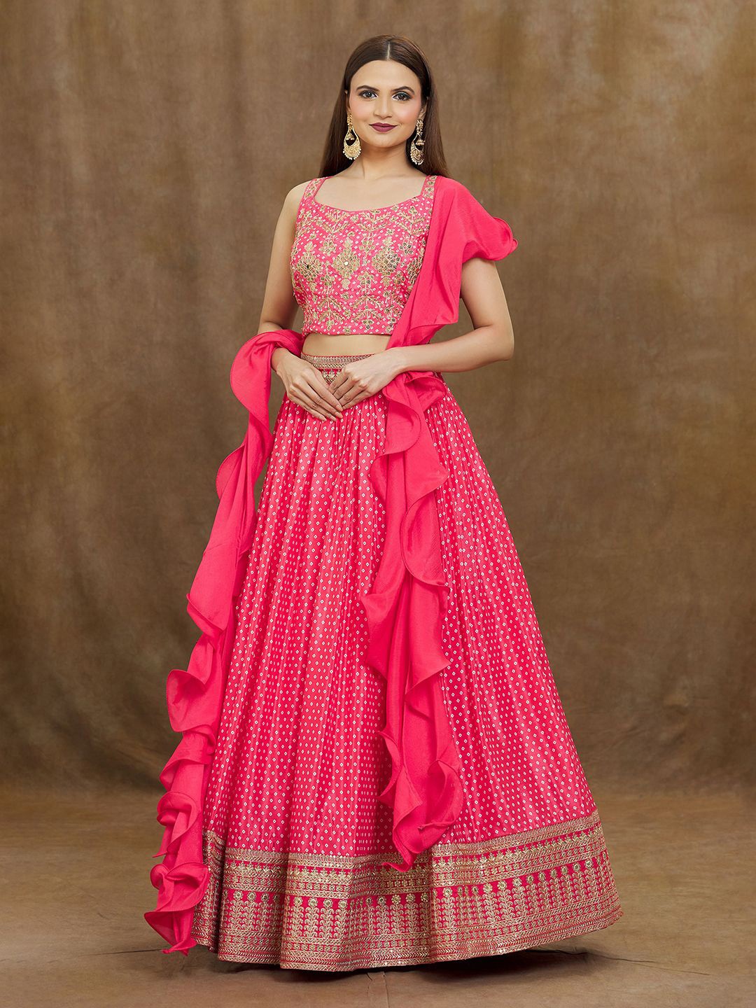 Samyukta Singhania Printed Sequinned Ready to Wear Lehenga & Blouse With Dupatta, Pink
Samyukta Singhania Printed Sequinned Ready to Wear Lehenga & Blouse With Dupatta, Pink