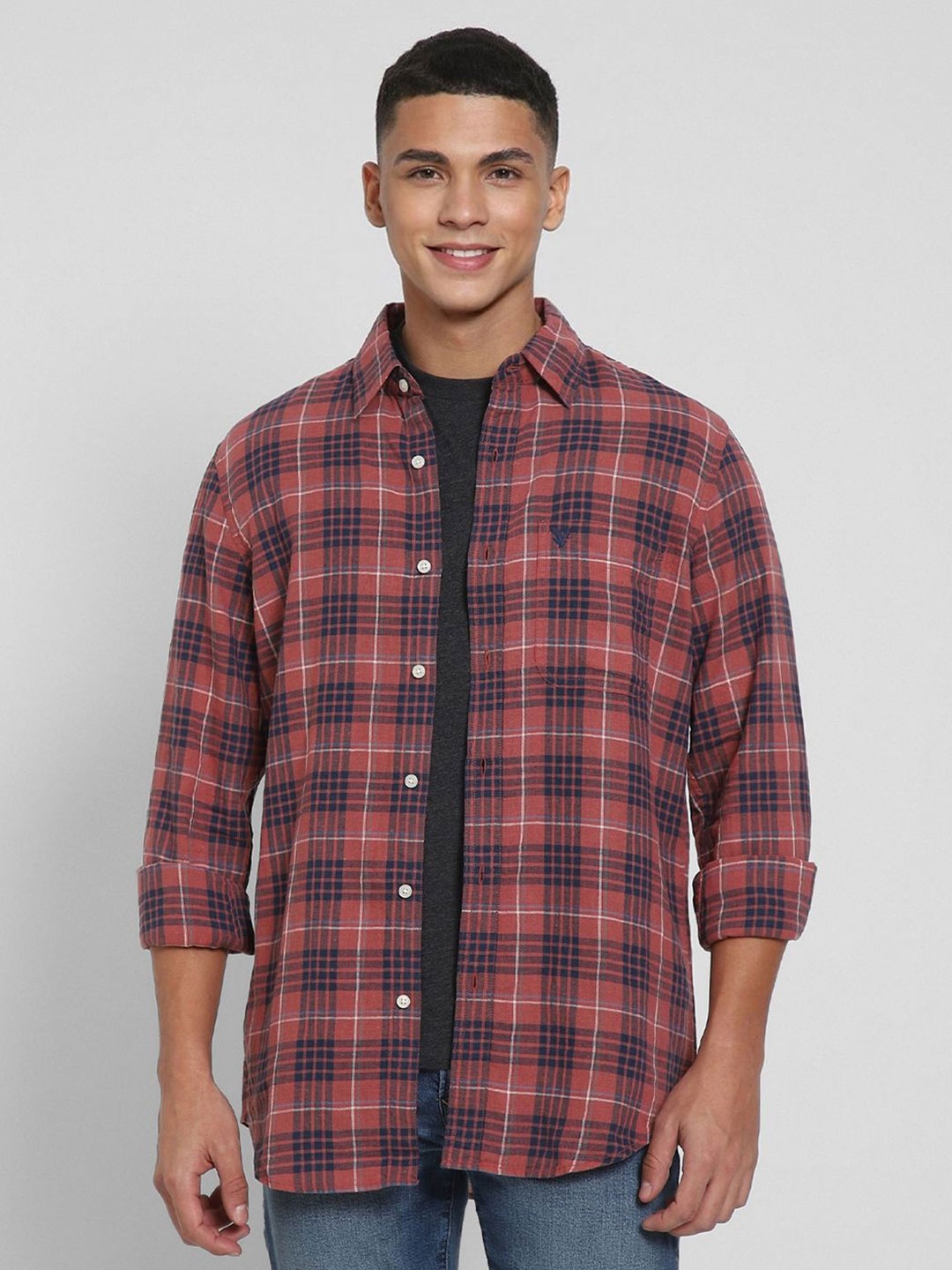 AMERICAN EAGLE OUTFITTERS Men Spread Collar Tartan Checked Linen Slim Fit Casual Shirt, Red
AMERICAN EAGLE OUTFITTERS Men Spread Collar Tartan Checked Linen Slim Fit Casual Shirt, Red