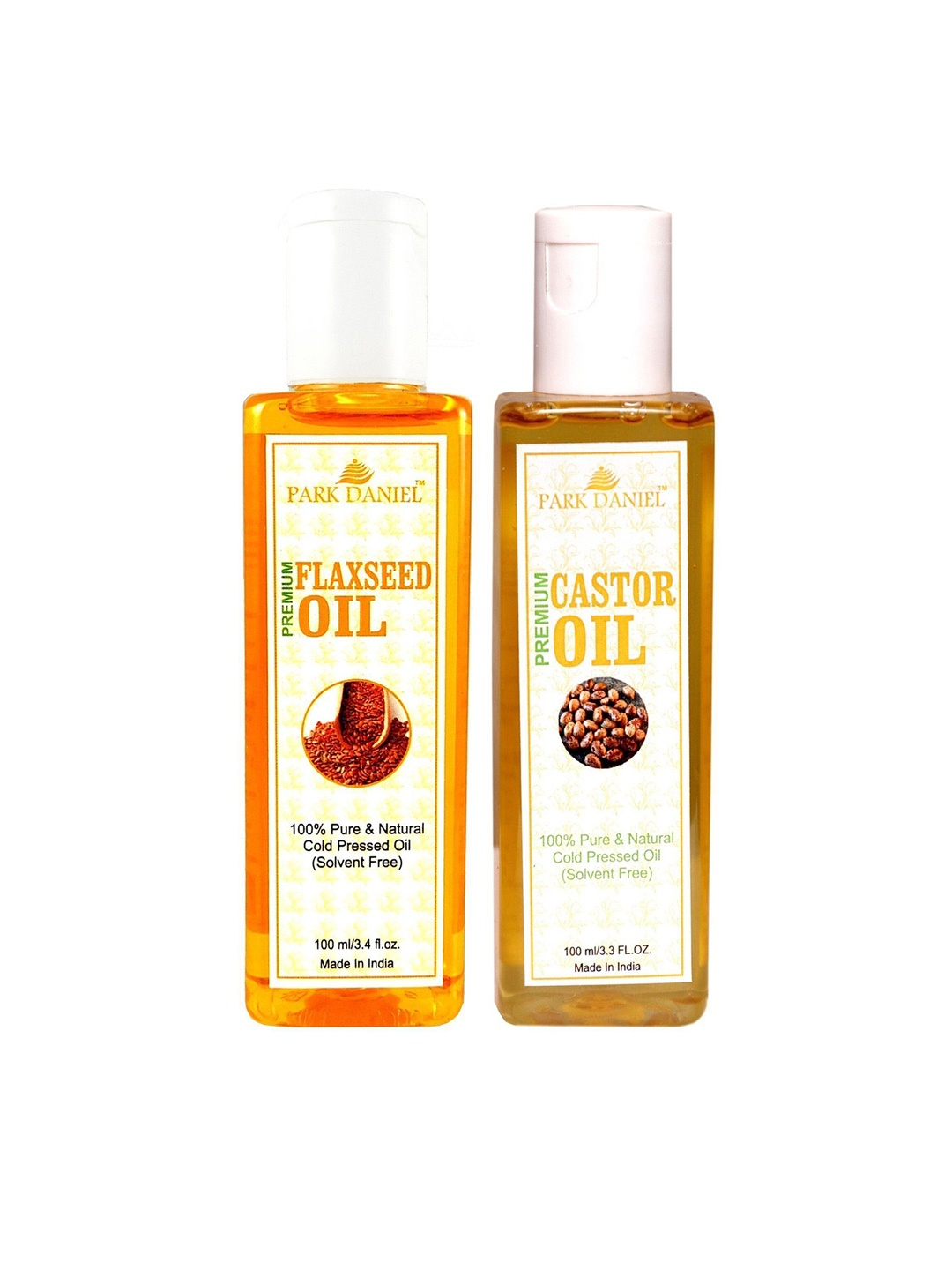 Park Daniel Set Of 2 100% Cold Pressed Premium Flaxseed & Castor Oil - 100 ml Each, Transparent
Park Daniel Set Of 2 100% Cold Pressed Premium Flaxseed & Castor Oil - 100 ml Each, Transparent