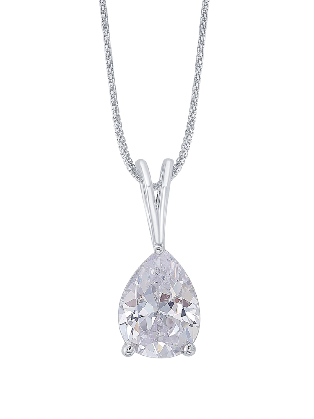 Nipura 925 Sterling Silver Rhodium-Plated Pear Zircon Teardrop Shaped Pendant, White
Nipura 925 Sterling Silver Rhodium-Plated Pear Zircon Teardrop Shaped Pendant, White