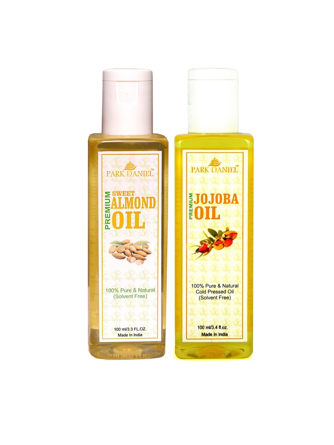 Park Daniel Set Of 2 100% Pure & Natural Sweet Almond & Jojoba Oil - 100 ml Each, Transparent
Park Daniel Set Of 2 100% Pure & Natural Sweet Almond & Jojoba Oil - 100 ml Each, Transparent