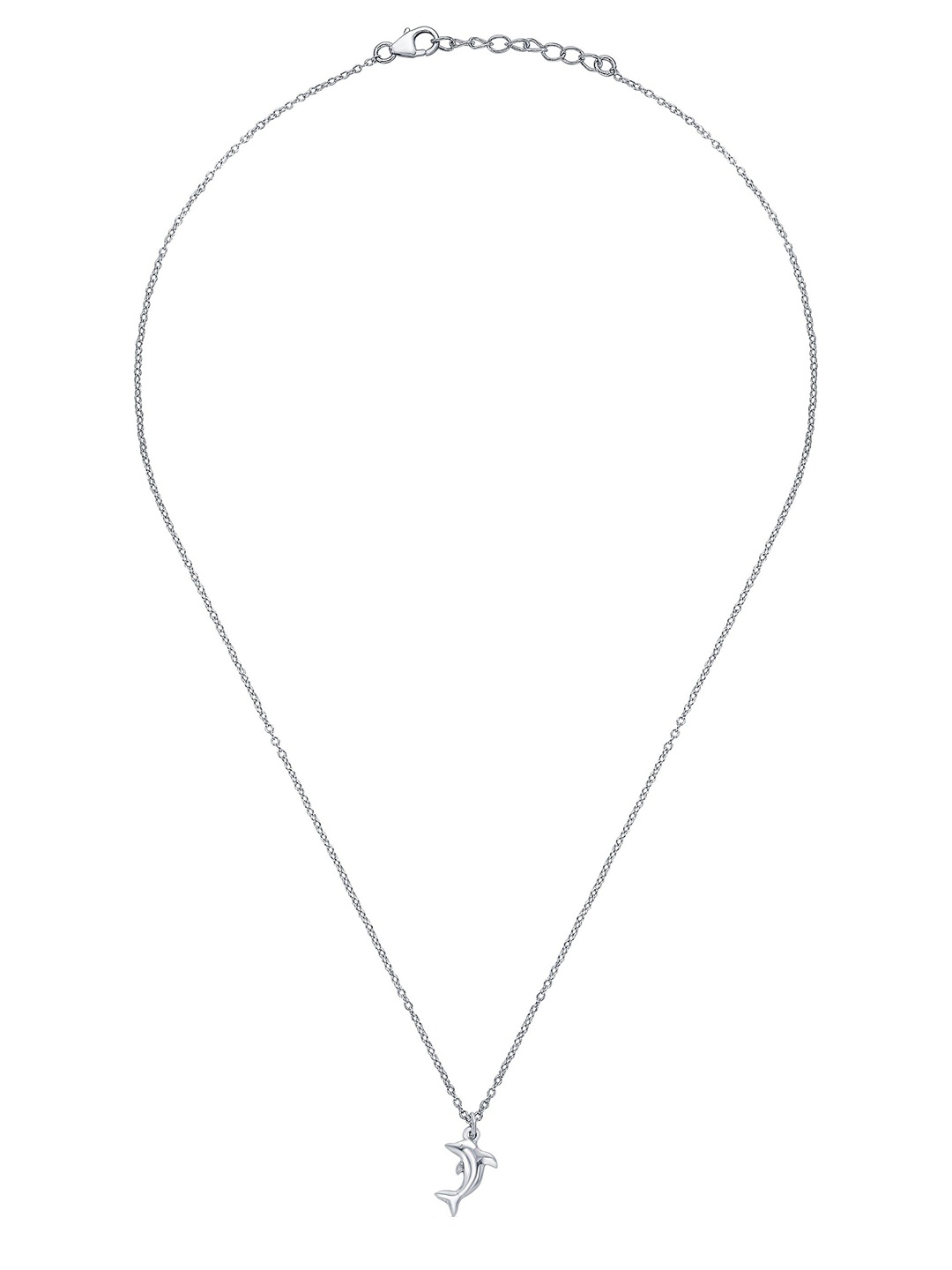 Nipura 925 Sterling Sliver Rhodium-Plated Jumping Dolphin Pendant With Chain, Silver
Nipura 925 Sterling Sliver Rhodium-Plated Jumping Dolphin Pendant With Chain, Silver