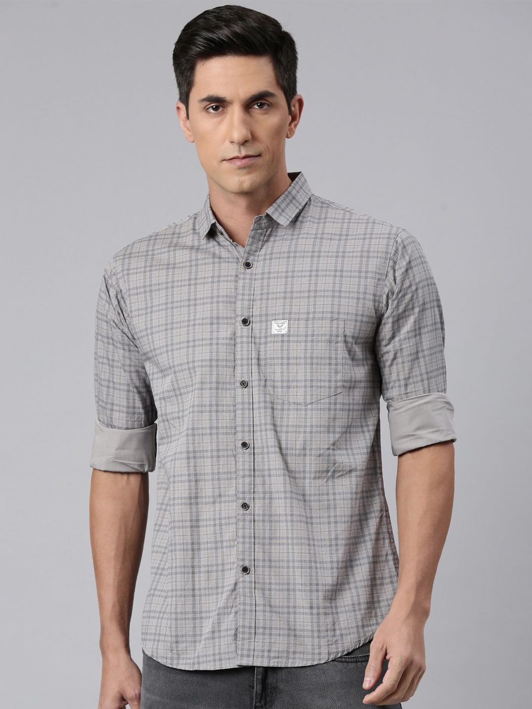 Majestic Man Men Comfort Spread Collar Checked Cotton Slim Fit Casual Shirt, Grey
Majestic Man Men Comfort Spread Collar Checked Cotton Slim Fit Casual Shirt, Grey