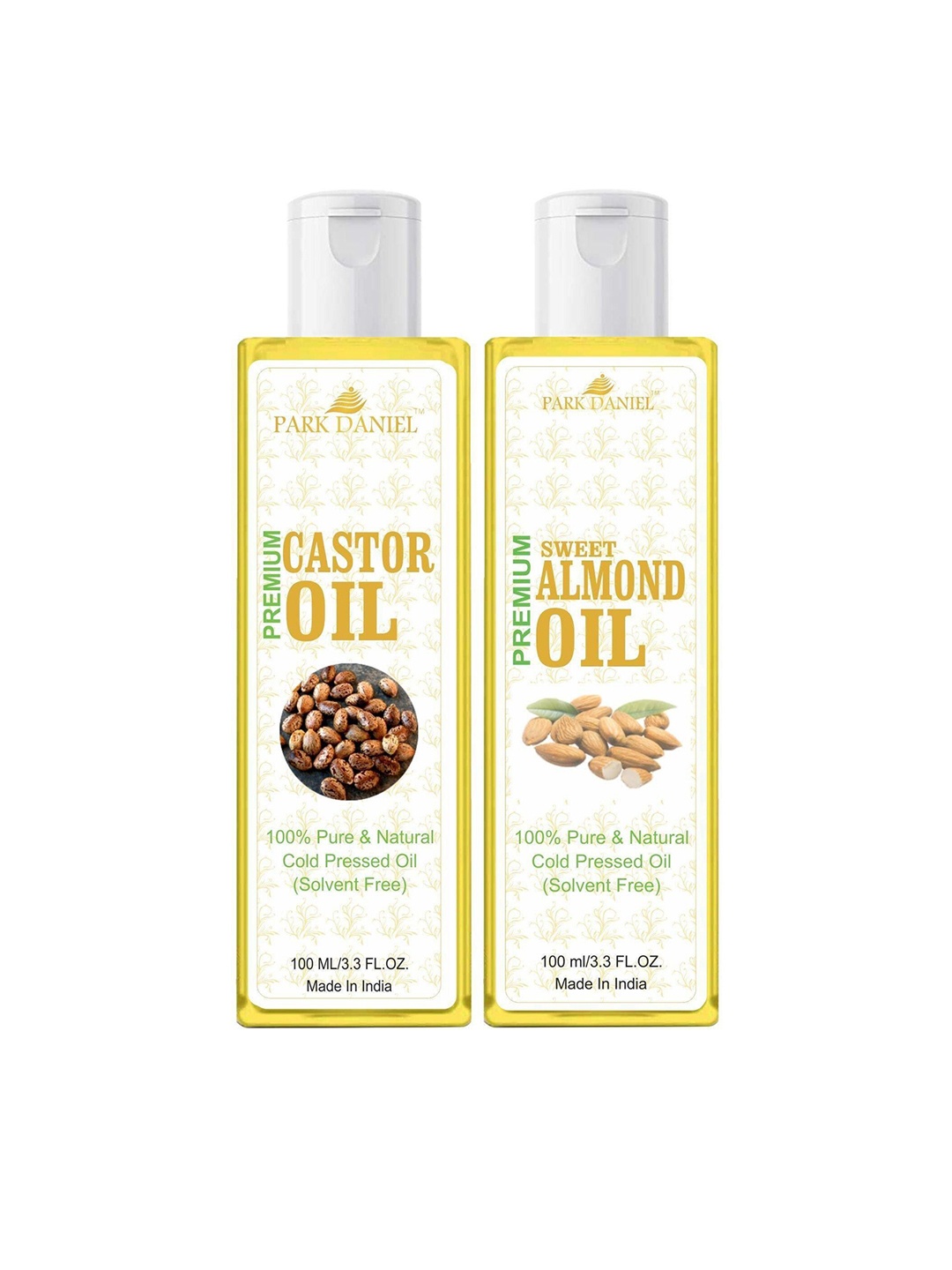 Park Daniel Set Of 2 100% Cold Pressed Castor & Sweet Almond Oil - 100 ml Each, Transparent
Park Daniel Set Of 2 100% Cold Pressed Castor & Sweet Almond Oil - 100 ml Each, Transparent