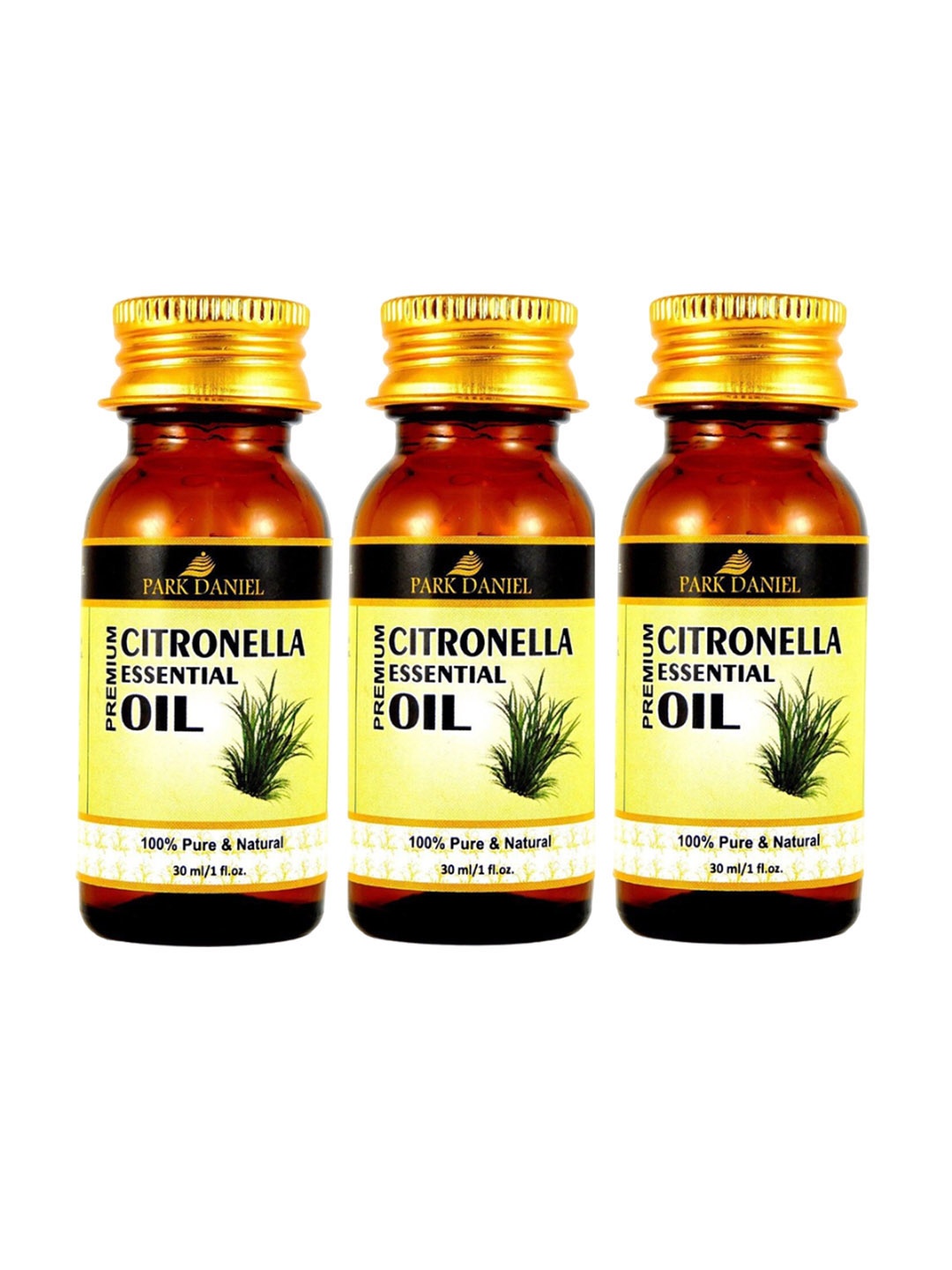 Park Daniel Set Of 3 Pure & Natural Citronella Essential Oil - 30 ml Each, Transparent
Park Daniel Set Of 3 Pure & Natural Citronella Essential Oil - 30 ml Each, Transparent