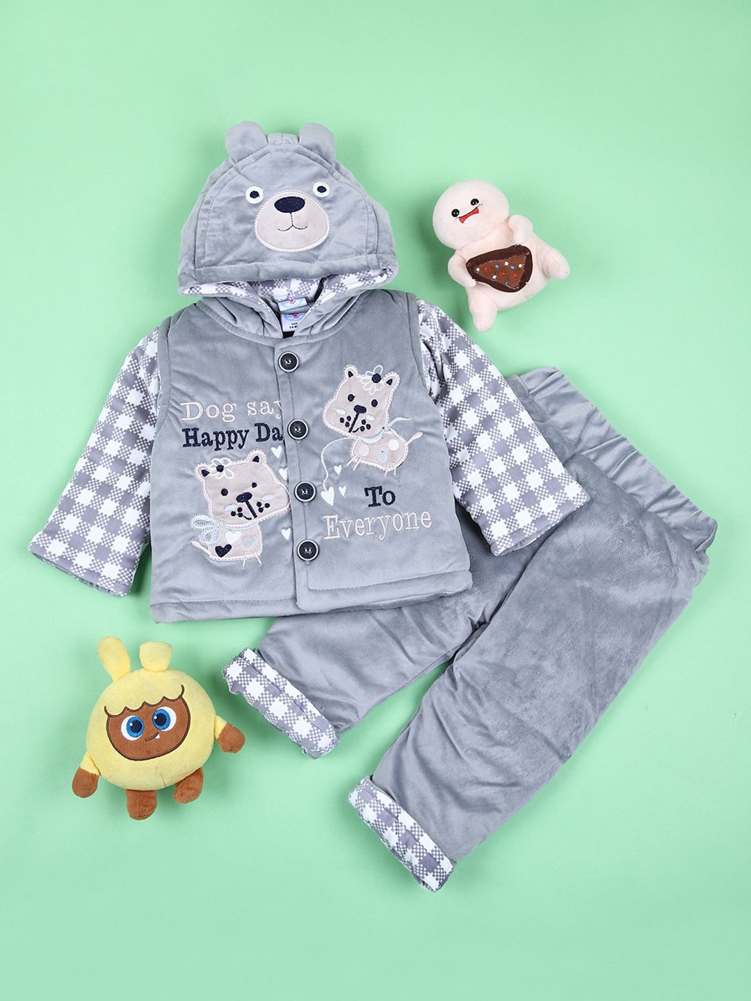 V-Mart Unisex Kids Striped Printed Hooded Casual Pure Cotton Shirt With Trousers, Grey
V-Mart Unisex Kids Striped Printed Hooded Casual Pure Cotton Shirt With Trousers, Grey