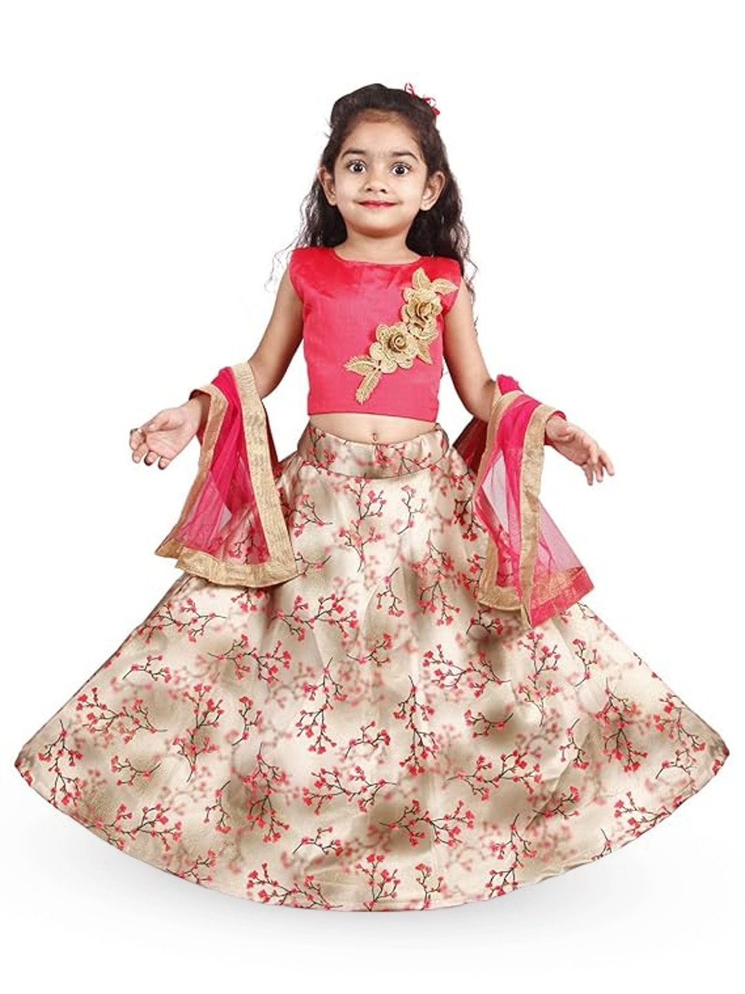 BAESD Girls Embroidered Tie and Dye Ready to Wear Lehenga & Blouse With Dupatta, Pink
BAESD Girls Embroidered Tie and Dye Ready to Wear Lehenga & Blouse With Dupatta, Pink
