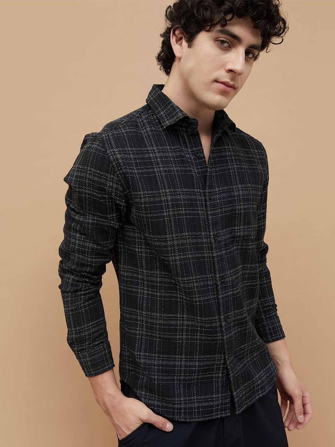 Fame Forever by Lifestyle Men Spread Collar Tartan Checked Cotton Casual Shirt, Black
Fame Forever by Lifestyle Men Spread Collar Tartan Checked Cotton Casual Shirt, Black