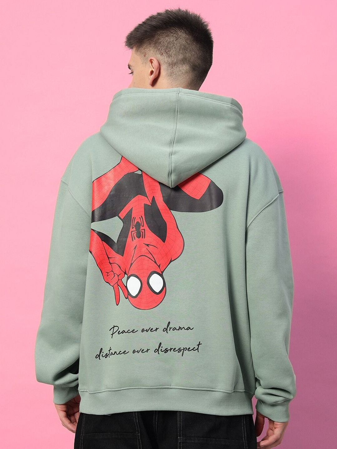 WEARDUDS Men Spider Man Printed Hooded Pullover Sweatshirt, Green
WEARDUDS Men Spider Man Printed Hooded Pullover Sweatshirt, Green