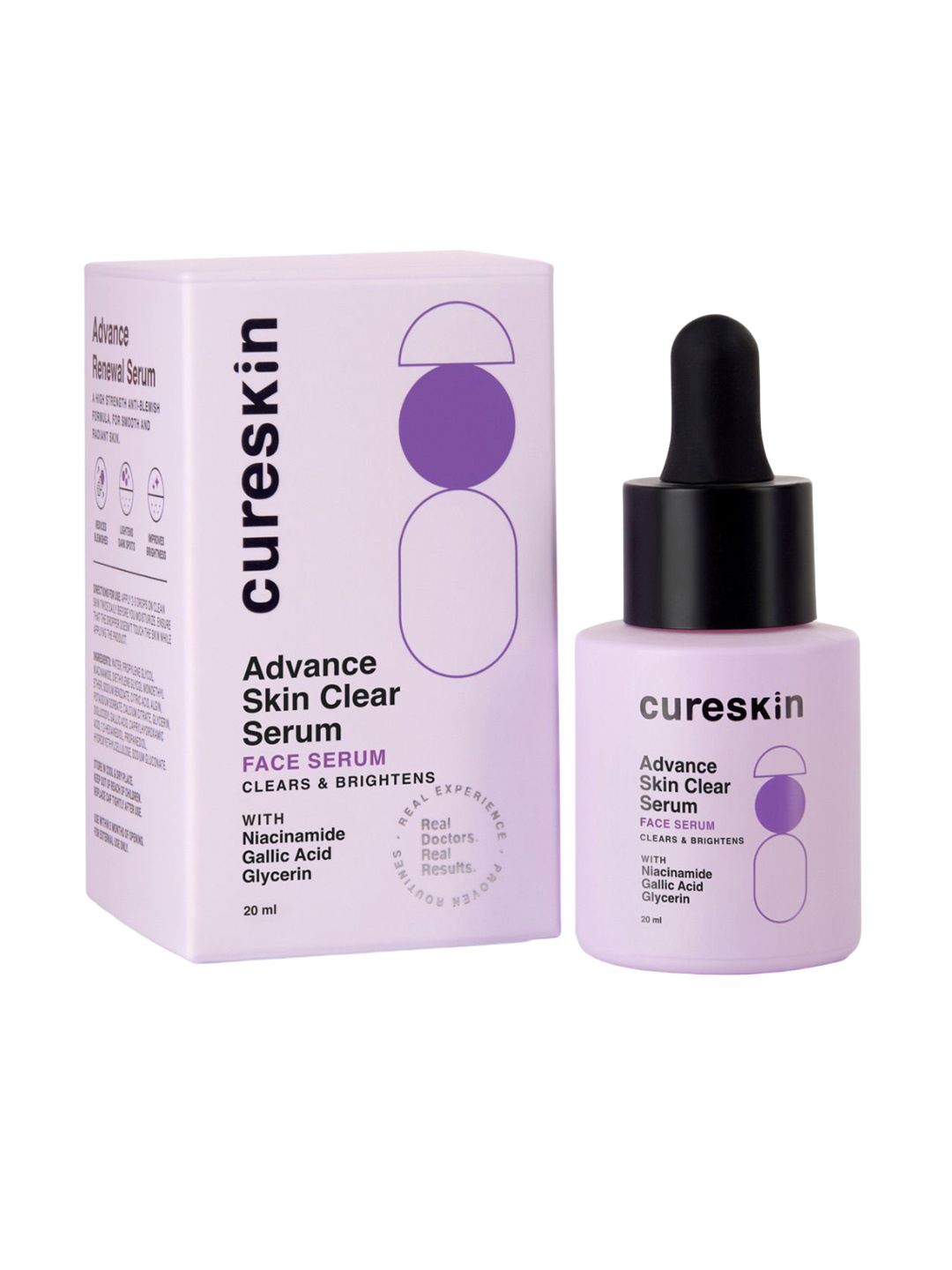 Cureskin Advance Skin Clear Face Serum With Niacinamide Gallic Acid Glycerin - 20 ml, Transparent
Cureskin Advance Skin Clear Face Serum With Niacinamide Gallic Acid Glycerin - 20 ml, Transparent