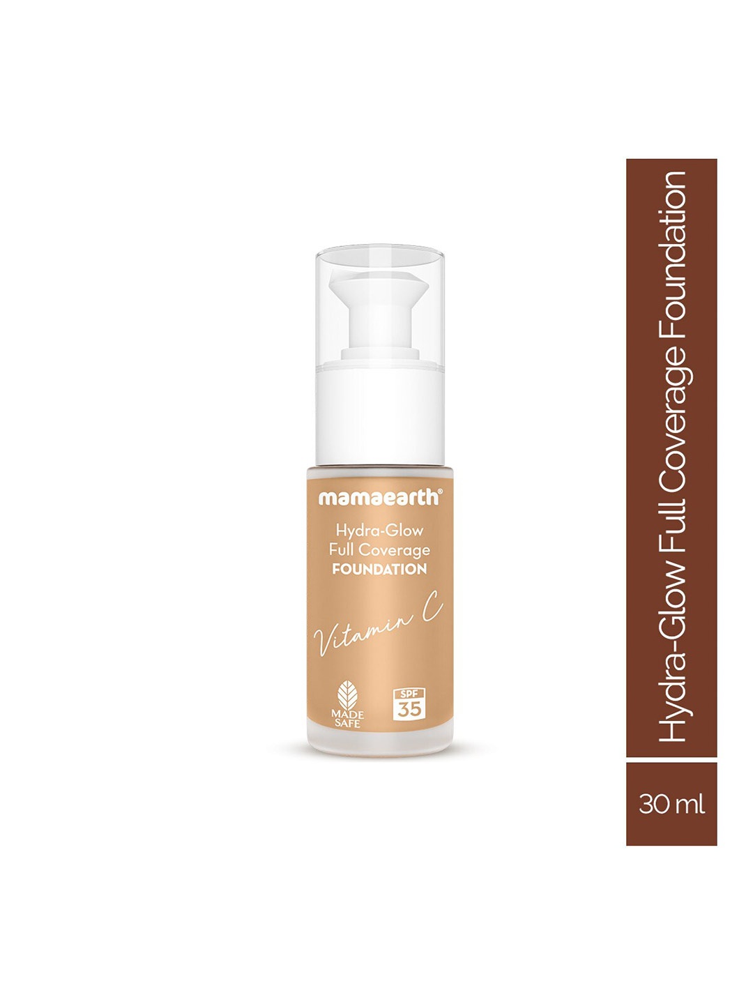 Mamaearth Hydra-Glow Full Coverage Foundation with Vitamin C 30ml - Caramel Glow 06, Camel brown
Mamaearth Hydra-Glow Full Coverage Foundation with Vitamin C 30ml - Caramel Glow 06, Camel brown
