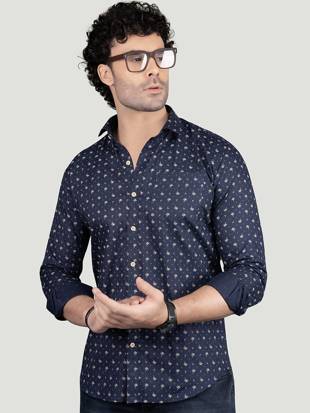 ALMATY Men Comfort Spread Collar Micro Ditsy Printed Cotton Slim Fit Casual Shirt, Navy blue
ALMATY Men Comfort Spread Collar Micro Ditsy Printed Cotton Slim Fit Casual Shirt, Navy blue