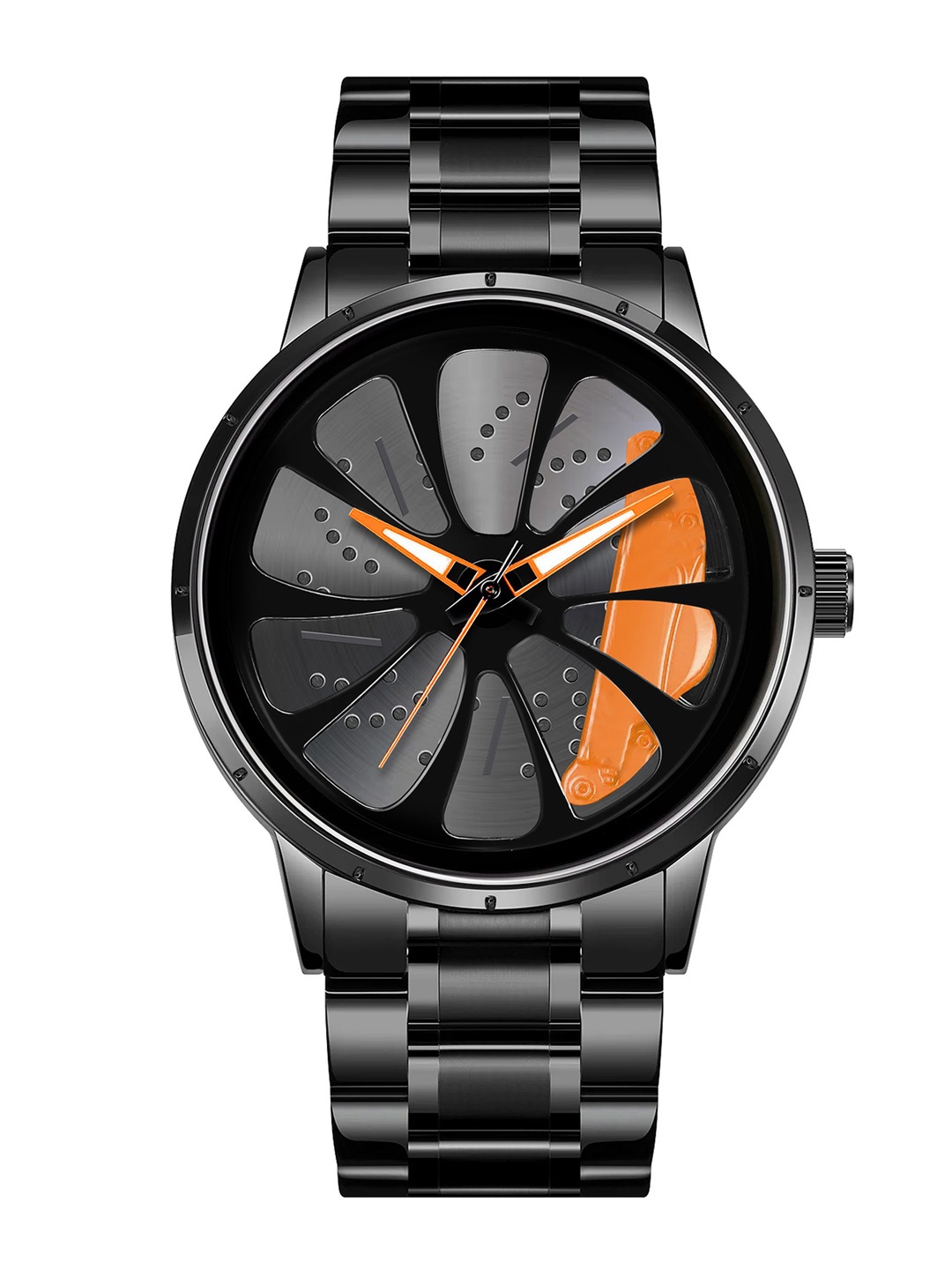 IIK COLLECTION Men Round Car Wheel Dial With Spinning Car Rim Hub Chain Analogue Watch, Orange
IIK COLLECTION Men Round Car Wheel Dial With Spinning Car Rim Hub Chain Analogue Watch, Orange