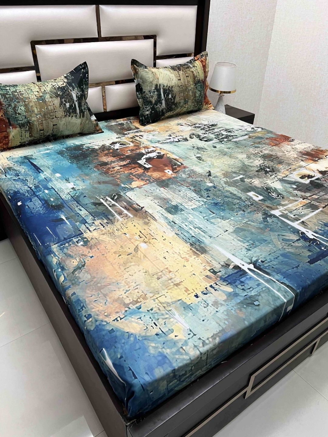 Pure Decor Majestic Blue Abstract Printed Pure Cotton 240TC King Bedsheet Set 2.75 x 2.72m
Pure Decor Majestic Blue Abstract Printed Pure Cotton 240TC King Bedsheet Set 2.75 x 2.72m