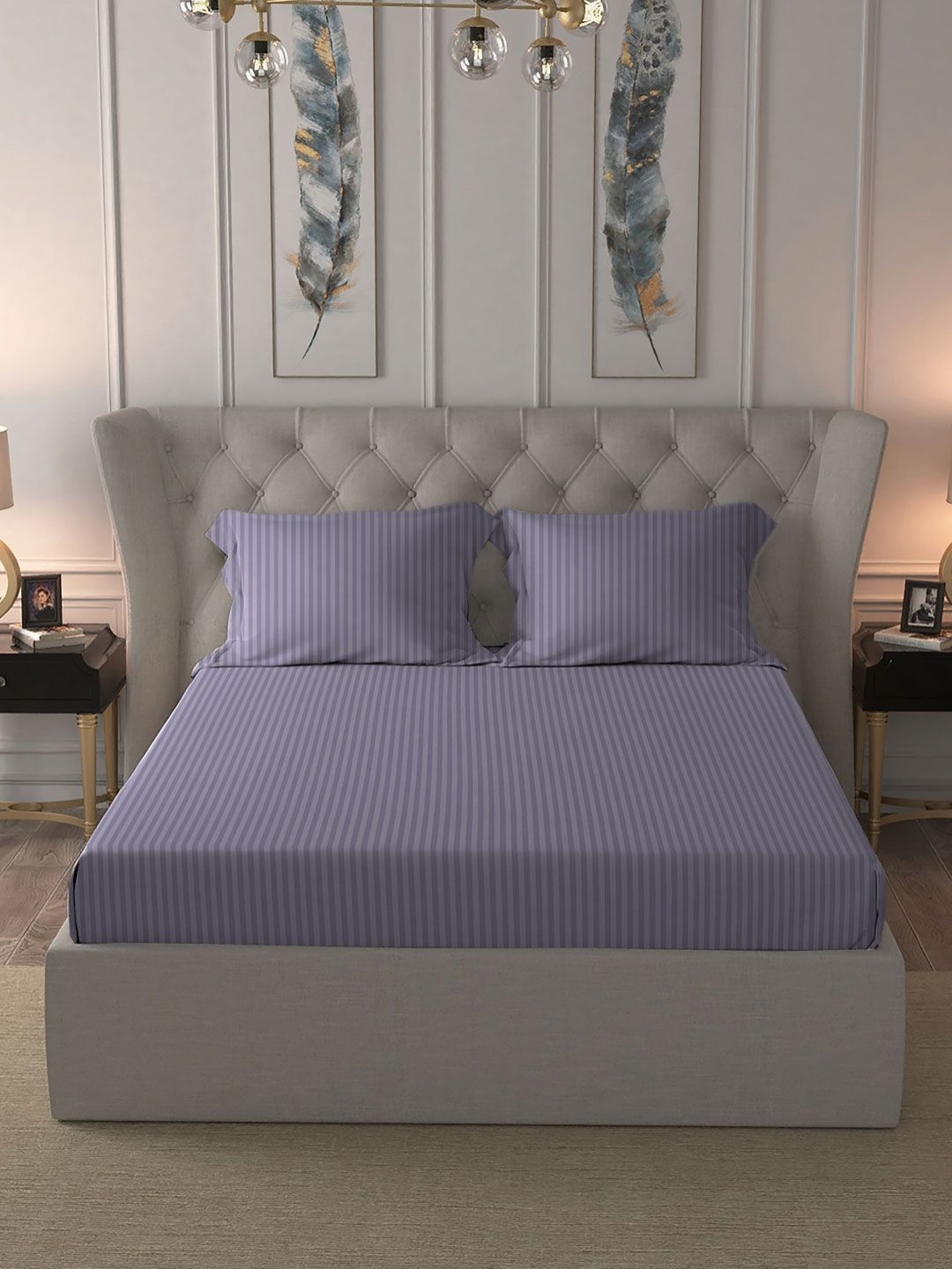 MYTRIDENT Amethyst Classic Dyed Flat 210TC King Cotton 1 Bedsheet with 2 Pillow Covers, Purple
MYTRIDENT Amethyst Classic Dyed Flat 210TC King Cotton 1 Bedsheet with 2 Pillow Covers, Purple