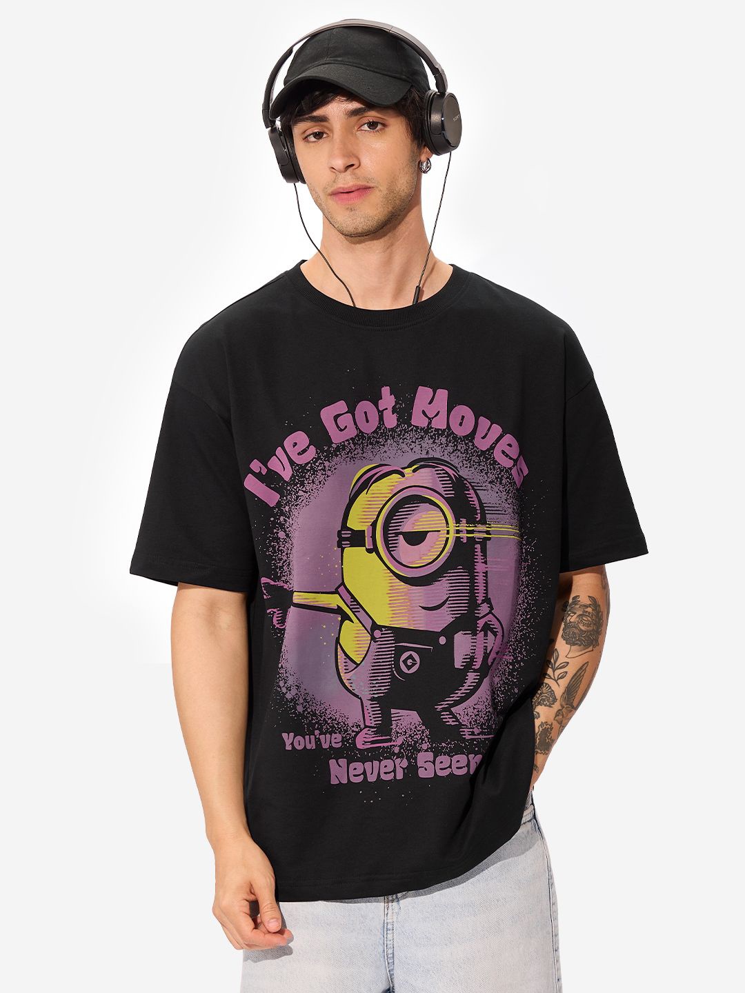 The Souled Store Men Graphic Printed Round Neck Cotton Oversized Minions T-shirt, Black
The Souled Store Men Graphic Printed Round Neck Cotton Oversized Minions T-shirt, Black