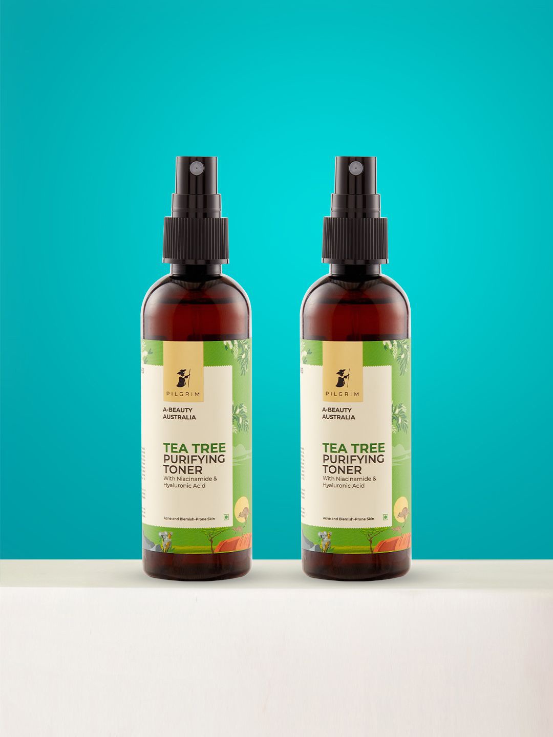 Pilgrim Set Of 2 Tea Tree Purifying Toner With Niacinamide & Hyaluronic Acid - 100ml Each, Green
Pilgrim Set Of 2 Tea Tree Purifying Toner With Niacinamide & Hyaluronic Acid - 100ml Each, Green