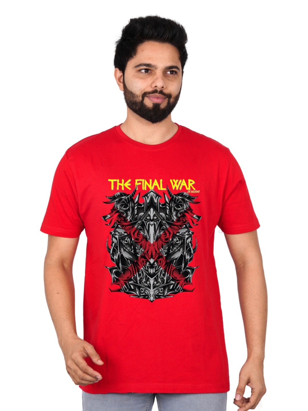 LA MILANO Men Graphic Printed Round Neck Pure Cotton Slim Fit T-shirt, Red
LA MILANO Men Graphic Printed Round Neck Pure Cotton Slim Fit T-shirt, Red