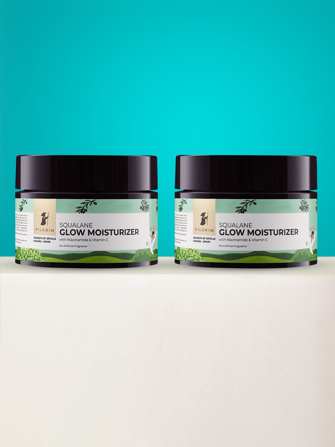 Pilgrim Set Of 2 Squalane Glow Moisturizer With Niacinamide & Vitamin C - 50g Each, Green
Pilgrim Set Of 2 Squalane Glow Moisturizer With Niacinamide & Vitamin C - 50g Each, Green