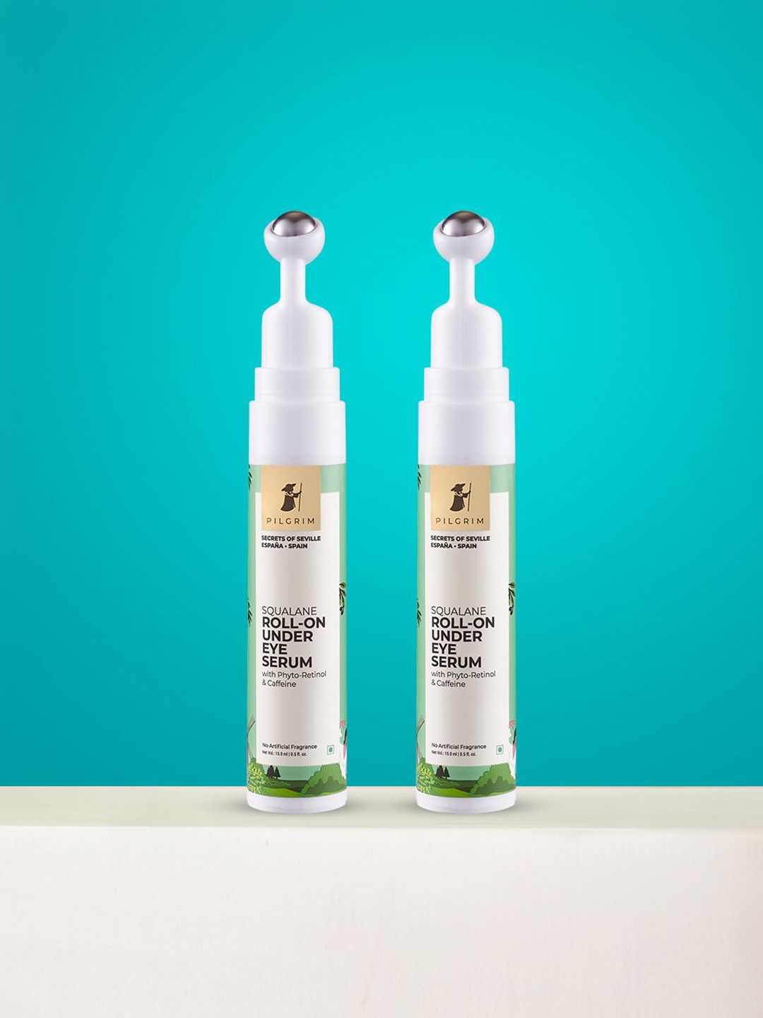 Pilgrim Set Of 2 Squalane Roll On Under Eye Serum With Phyto Retinol - 15ml Each, Green
Pilgrim Set Of 2 Squalane Roll On Under Eye Serum With Phyto Retinol - 15ml Each, Green