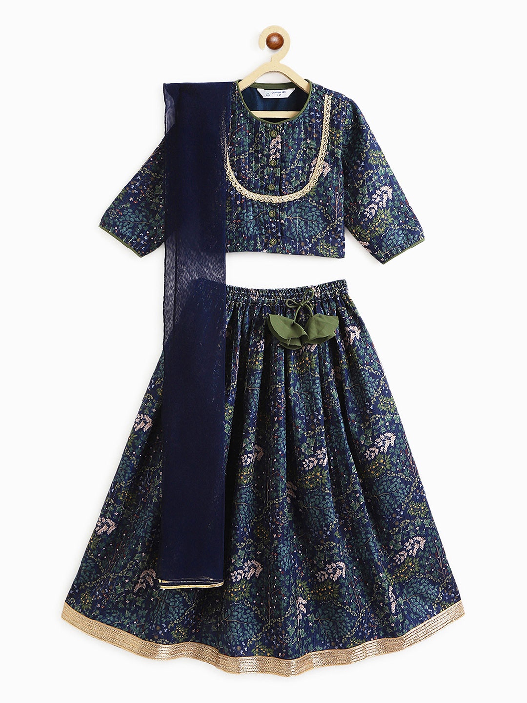 Campana Girls Printed Sequinned Ready to Wear Lehenga & Blouse With Dupatta, Navy blue
Campana Girls Printed Sequinned Ready to Wear Lehenga & Blouse With Dupatta, Navy blue