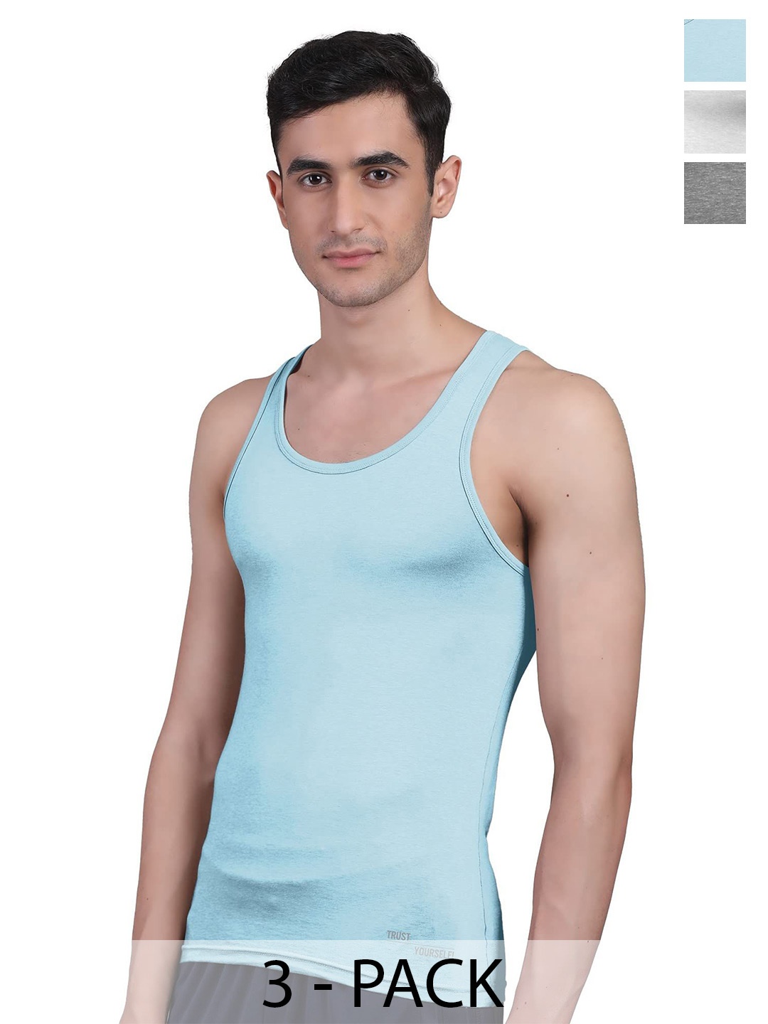 FREECULTR Men Pack Of 3 Anti Microbial, Anti Odor, Breath tech Innerwear Vests, White
FREECULTR Men Pack Of 3 Anti Microbial, Anti Odor, Breath tech Innerwear Vests, White