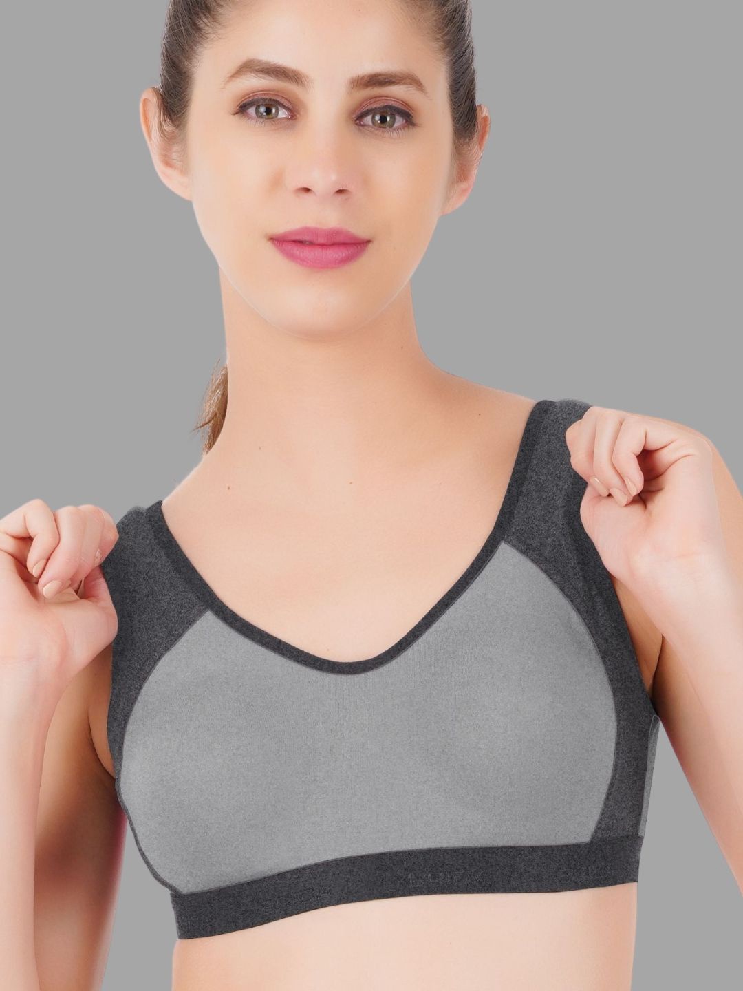 BRIDA LADIES INNERWEAR Women Full Coverage Non-Wired and Non Padded Workout Bra, Grey
BRIDA LADIES INNERWEAR Women Full Coverage Non-Wired and Non Padded Workout Bra, Grey