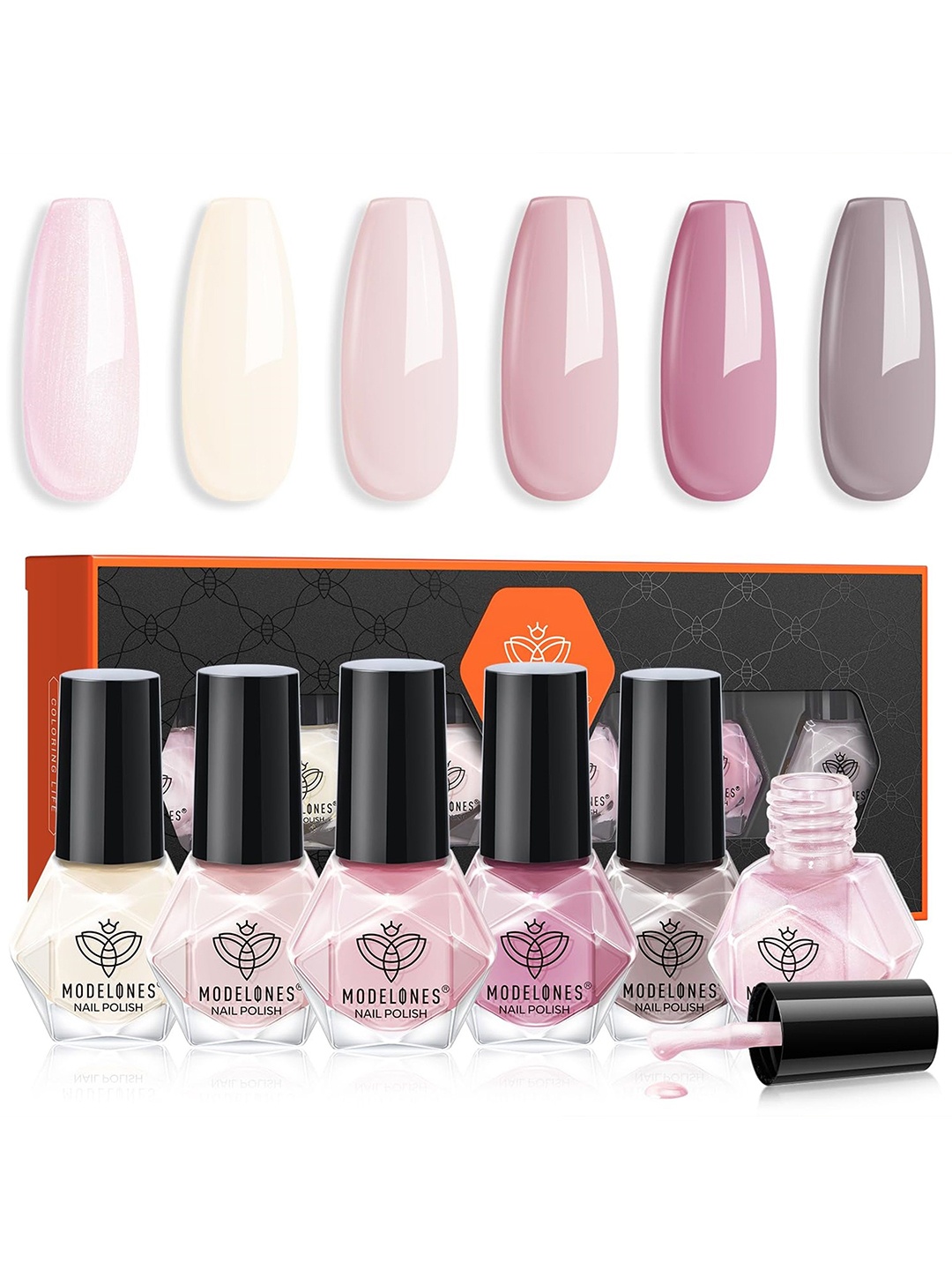 Modelones Set Of 6 Sweet Little Things Nail Polish-5ml Each-Shades 181-175-151-176-177-178, Nude
Modelones Set Of 6 Sweet Little Things Nail Polish-5ml Each-Shades 181-175-151-176-177-178, Nude