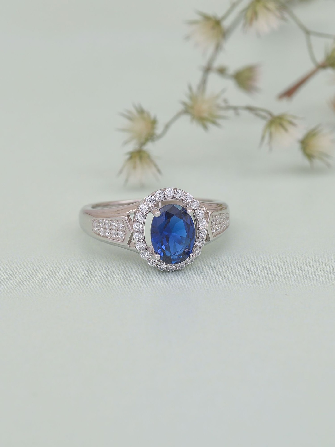 Ornate Jewels 925 Sterling Silver Rhodium-Plated Cubic Zirconia Stone Studded Finger Ring
Ornate Jewels 925 Sterling Silver Rhodium-Plated Cubic Zirconia Stone Studded Finger Ring