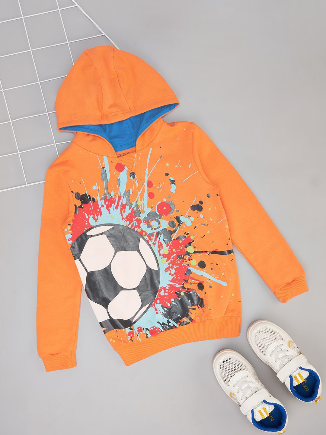 Pantaloons Junior Boys Cotton Graphic Printed Hooded Long Sleeves Sweatshirt, Orange
Pantaloons Junior Boys Cotton Graphic Printed Hooded Long Sleeves Sweatshirt, Orange