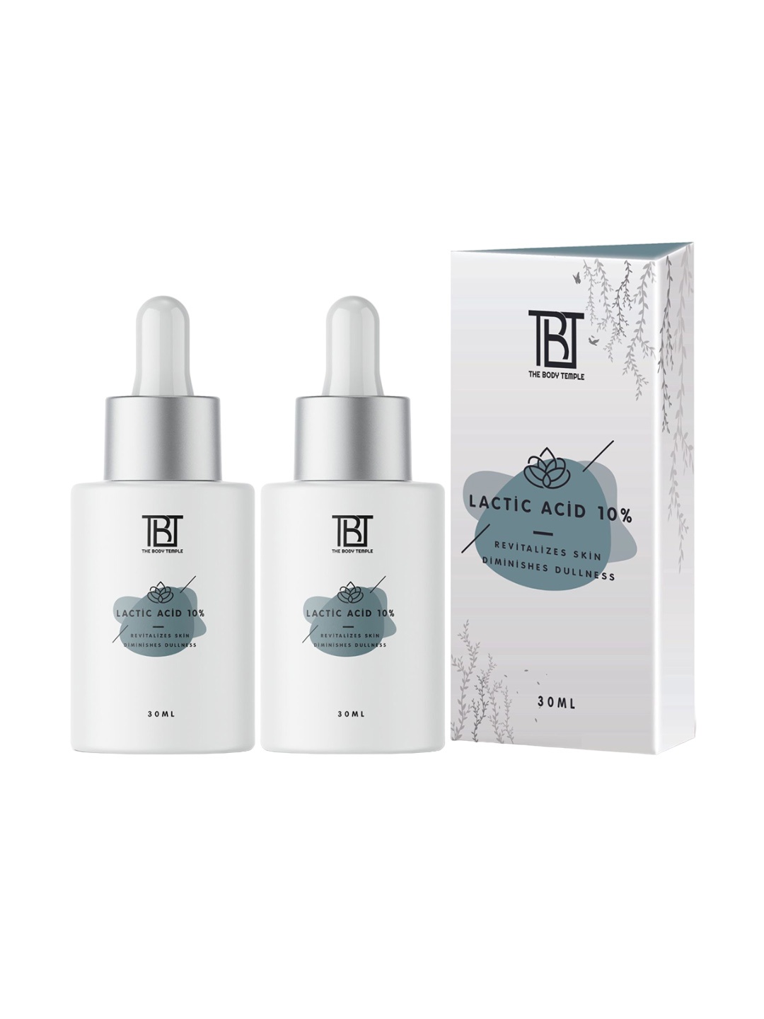 The Body Temple Set Of 2 10% Lactic Acid Serum Revitalizes Skin - 30ml Each, White
The Body Temple Set Of 2 10% Lactic Acid Serum Revitalizes Skin - 30ml Each, White