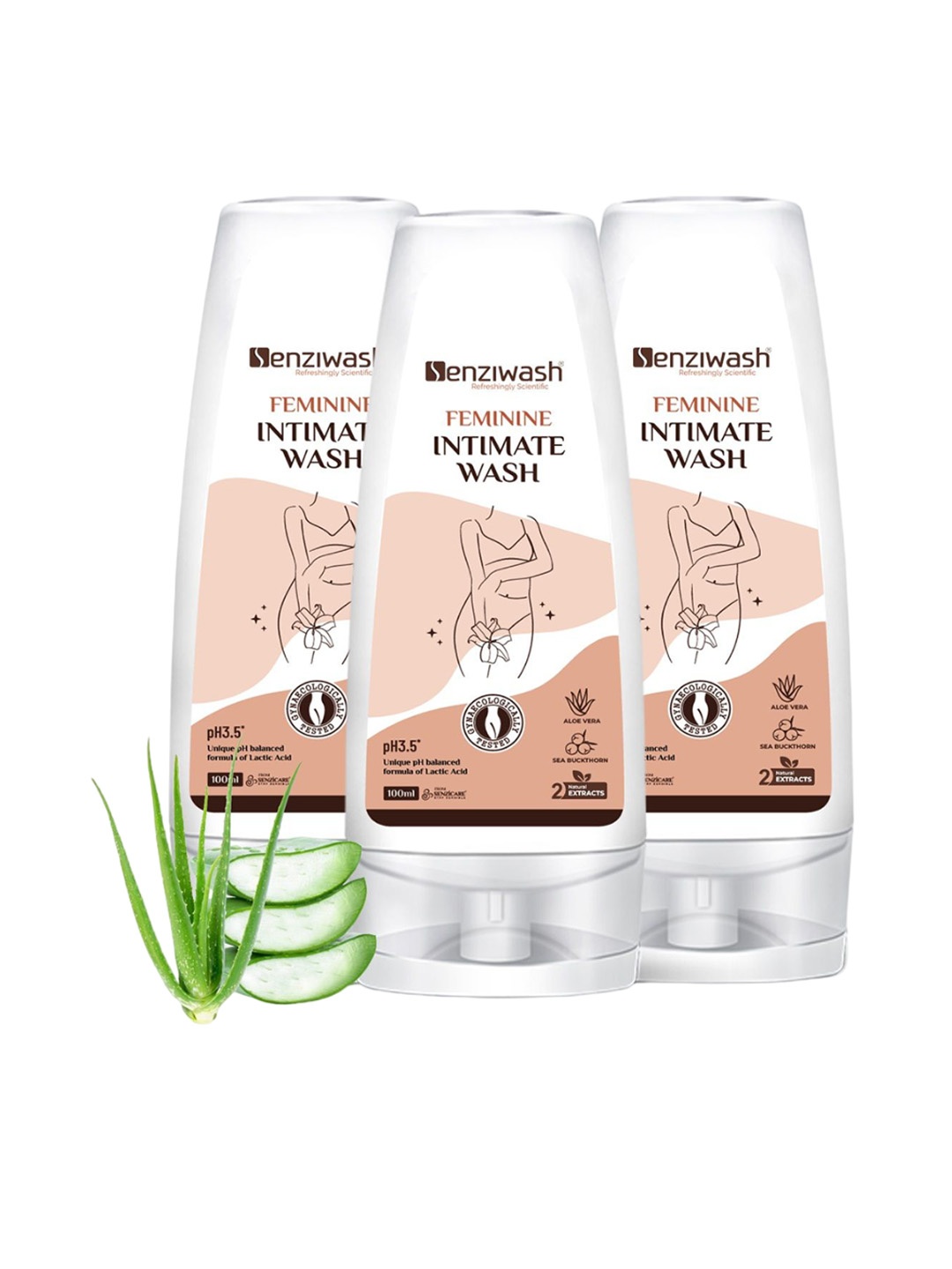 Senziwash Set Of 2 Natural Feminine Intimate Wash With Aloevera - 100 ml Each, Transparent
Senziwash Set Of 2 Natural Feminine Intimate Wash With Aloevera - 100 ml Each, Transparent