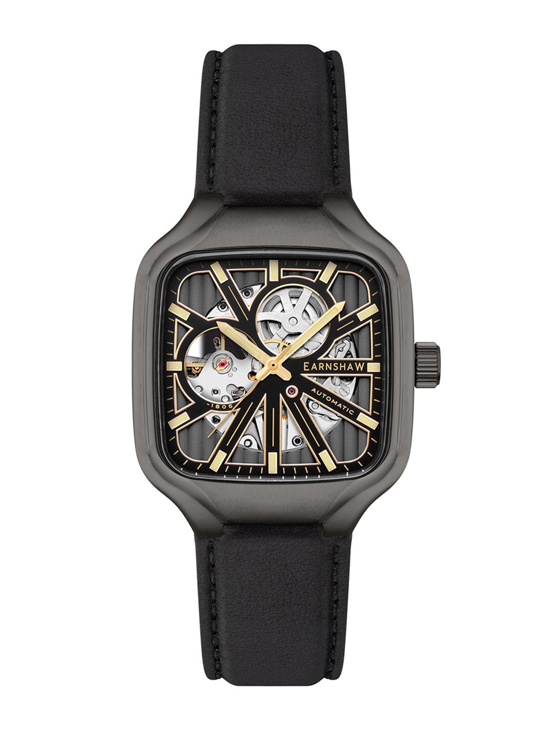 EARNSHAW Men Brass Skeleton Dial & Leather Straps Analogue Powered Watch ES-8294-04, Black
EARNSHAW Men Brass Skeleton Dial & Leather Straps Analogue Powered Watch ES-8294-04, Black