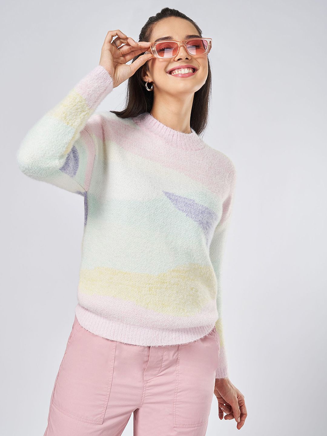 Honey by Pantaloons Women Cable Knit Self Design Round Neck Pullover Sweaters, White
Honey by Pantaloons Women Cable Knit Self Design Round Neck Pullover Sweaters, White