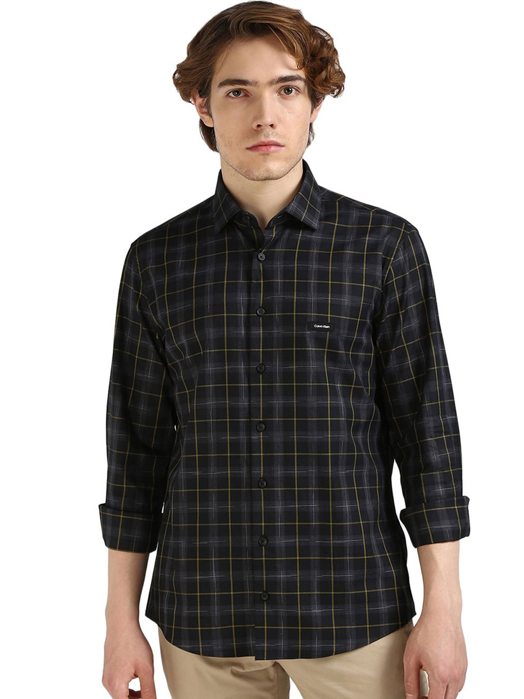 Calvin Klein Jeans Men Spread Collar Tartan Checked Cotton Casual Shirt, Grey
Calvin Klein Jeans Men Spread Collar Tartan Checked Cotton Casual Shirt, Grey