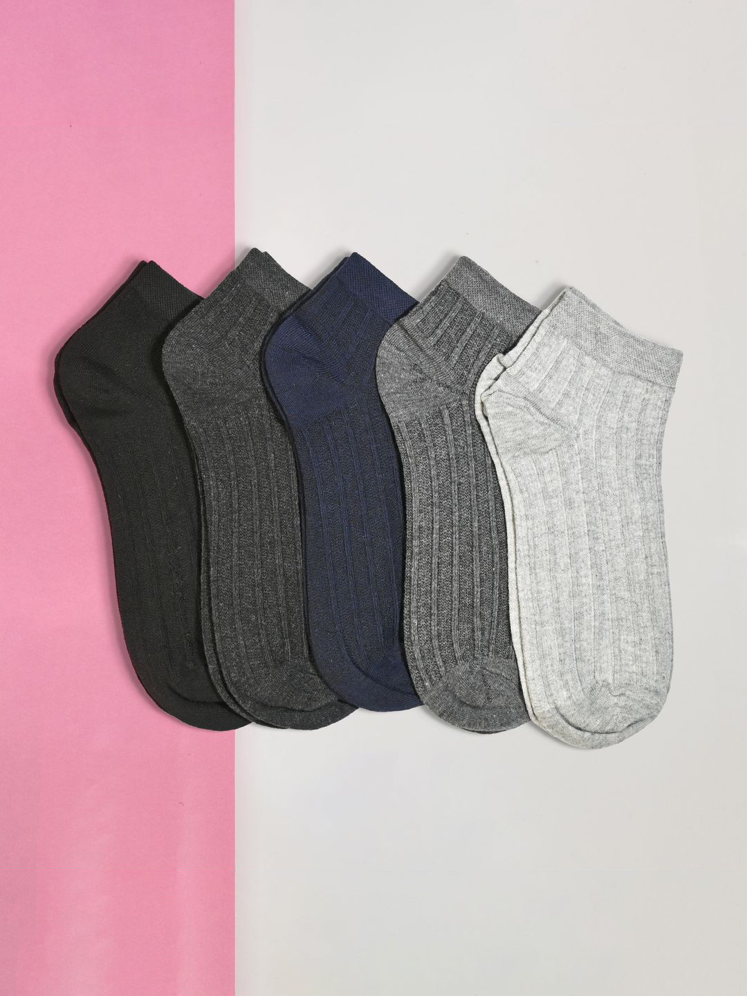 BAESD Unisex Pack Of 5 Ankle Length Socks, Grey 
BAESD Unisex Pack Of 5 Ankle Length Socks, Grey