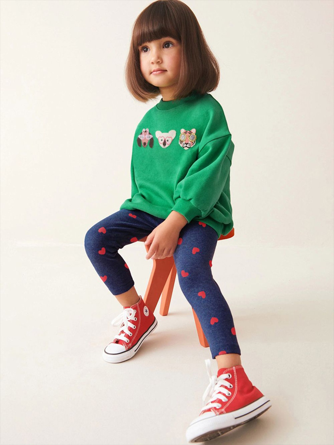 StyleCast x Revolte Girls Printed Three-Quarter Sleeves Pure Cotton Sweatshirt & Leggings, Green
StyleCast x Revolte Girls Printed Three-Quarter Sleeves Pure Cotton Sweatshirt & Leggings, Green