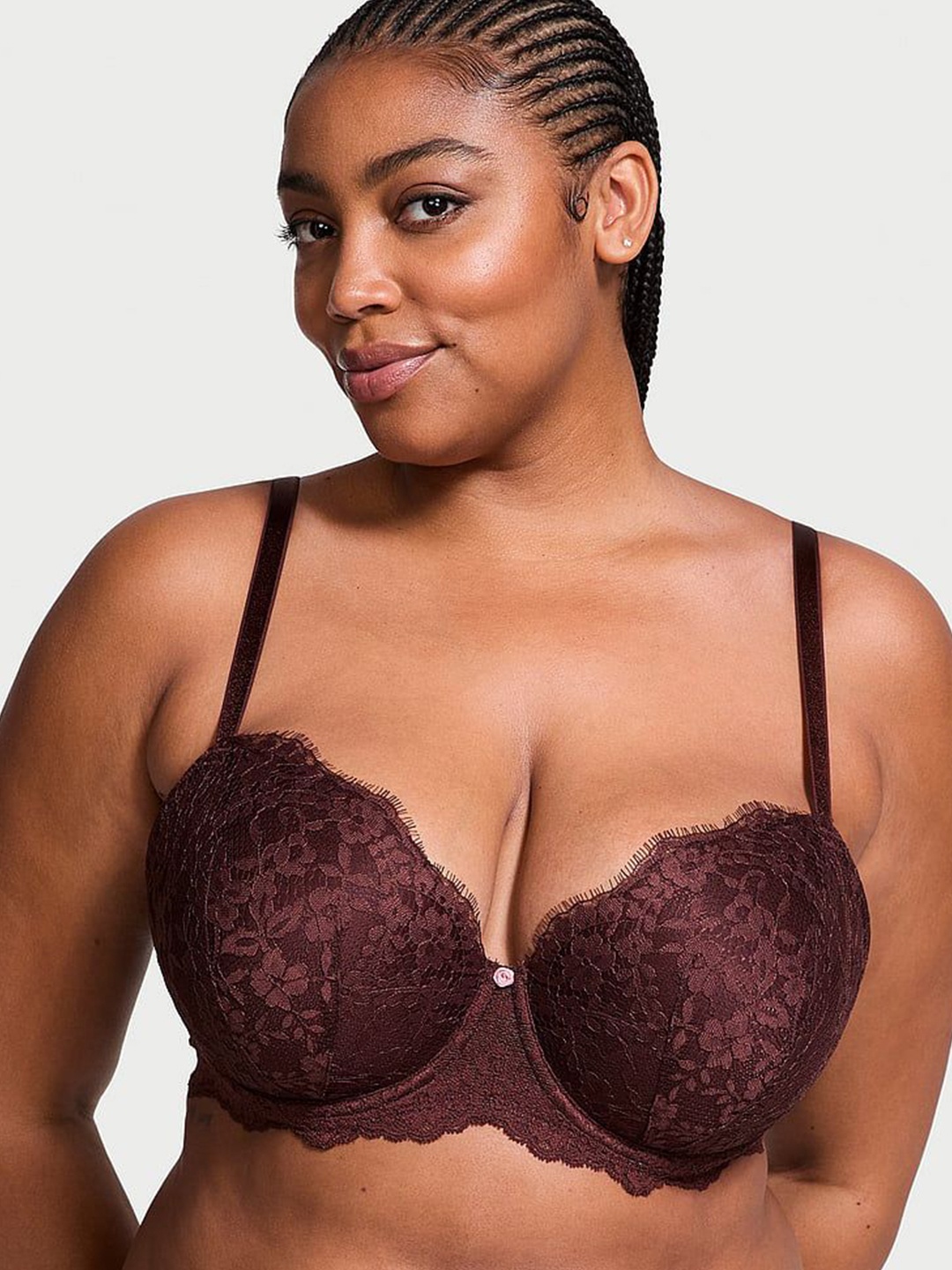 Victoria's Secret Women Cut and Sew Medium Coverage Underwired Lace Lightly Padded Bra, Brown
Victoria's Secret Women Cut and Sew Medium Coverage Underwired Lace Lightly Padded Bra, Brown
